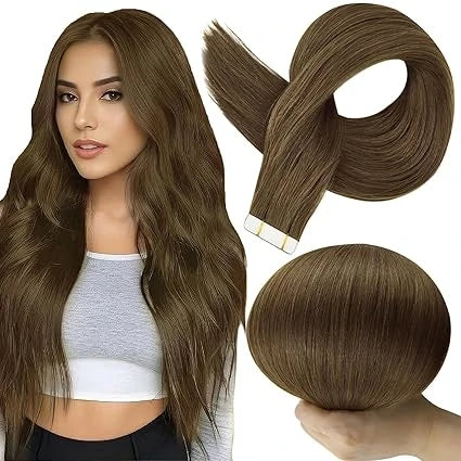 Tape In 100% Remy Human Hair Straight Double Sided