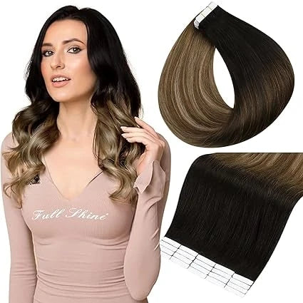Tape In 100% Remy Human Hair Straight Double Sided